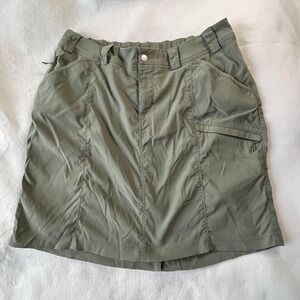 Duluth Trading Skort Womens 16 Green Nylon Stretch Quick Dry Hiking Outdoor